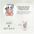 wholesale 925 Sterling Silver Bunny Carrot Leverback Studs for Girls Women Gifts-0-4