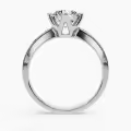 TOUPOP 10k/14k/18k Gold Moissanite Personalized Engraved Name Wedding Rings-0-1