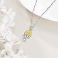 wholesale 925 Sterling Silver CZ Sunflower & Celtic Knot Music Note Pendant Necklace-0-4