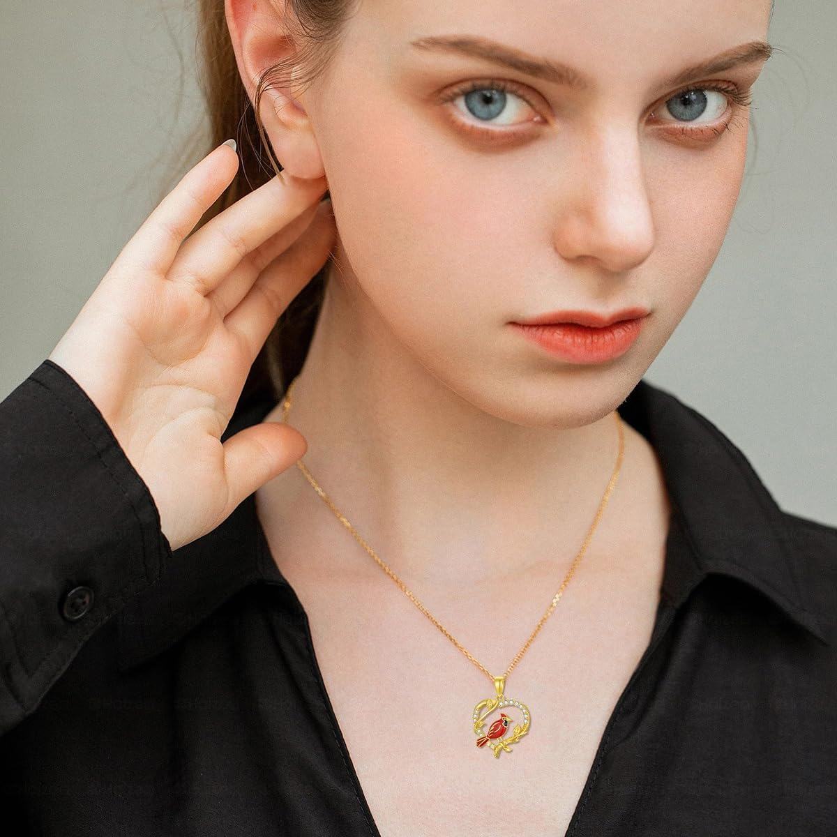 14K Gold 14K Carat Snake Bee Bird Hecate Jewelry Necklace for Women-0-2