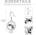wholesale TOUPOP Panda Gifts For Women Panda Earrings S925 Sterling Silver Panda Dangle Drop Hook Earrings Panda Dangle Earrings Panda Earrings For Panda Lover Women Daughter Birthday Panda Gifts (giant Pandas Earrings) -0-4