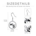 TOUPOP Sterling Silver Panda Dangle Drop Hook Earrings For Women Gift-0-4