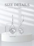wholesale 925 Sterling Silver Cow Head Triangle Drop Earring Gift for Women Girls Halloween Jewelry-0-1