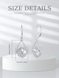 wholesale 925 Sterling Silver Cow Head Triangle Drop Earring Gift for Women Girls Halloween Jewelry-0-1