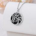 wholesale 925 Sterling Silver Black Onyx Star of David Tree of Life Necklace Celtic Jewelry-0-1