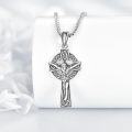 wholesale 925 Sterling Silver Crucifix Pendant Necklaces for Men & Women - Vintage Jesus Christ s 45cm Chain Length-0-2
