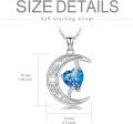 wholesale TOUPOP Topaz December Birthstone Necklace 925 Sterling Silver Moon And Star Pendant Necklace Celtic Moon Topaz Jewelry Anniversary Birthday Christmas Gifts For Women Wife Mom Her -0-5