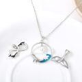 wholesale 925 Sterling Silver Infinity Dolphin Whale Tail Pearl Wave Necklaces (Set Of 4) with Extender Chains-0-3