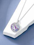 wholesale 925 Sterling Silver Phoenix Crystal Pendant Necklace Women -0-2
