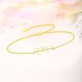 TOUPOP 14K Gold Zircon Personalized Name Bracelet Anklet For Women-0-5
