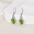 wholesale 925 Sterling Silver Drop Earrings Blue Moonstone Celtic Knot Platinum Plated For Women-0-37