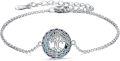 wholesale 925 Sterling Silver Tree of Life Adjustable Bracelet s for Women 7+2-0-0