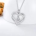TOUPOP Sterling Silver Heart Initial A-Z Letter Pendant Necklace Gift-0-4