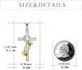 wholesale 925 Sterling Silver Bee and Infinity Cross Pendant Necklaces for Women Gift Ideas-0-3