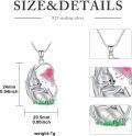 wholesale 925 Sterling Silver Cat Butterfly Pendant Necklace for Women Gifts-0-4