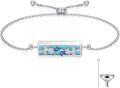 wholesale 925 Sterling Silver Dragonfly & Flower Enamel Urn Bracelet for Pet Ashes Memory Keepsake Jewelry with Funnel and Spoon Set-0-0
