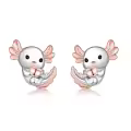 wholesale 925 Sterling Silver Axolotl Stud Earrings Wholesale - Adorable Animal Jewelry for Women-0-0