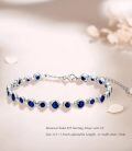 wholesale 925 Sterling Silver Blue Sapphire Tennis Bracelet With Clasp-0-3
