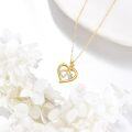 wholesale 14K Yellow Gold Heart-Shaped Stethoscope Pendant Necklace for Nurses Gifts-0-3