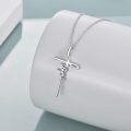 wholesale 925 Sterling Silver Hope Cross Pendant Necklace for Women - Religious Jewelry Christian Gifts-0-2