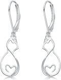 wholesale 925 Sterling Silver Cat Heart Drop Earrings for Women Hypoallergenic Fine -0-0