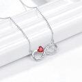 wholesale Sterling Silver Cubic Zirconia Birthstone Sister Necklace Gift for Women-0-1