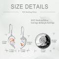 wholesale 925 Sterling Silver Heart-Shaped Dolphins with Cubic Zirconia Drop Earrings for Women/Mother/Daughter/Birthday Gift-0-3