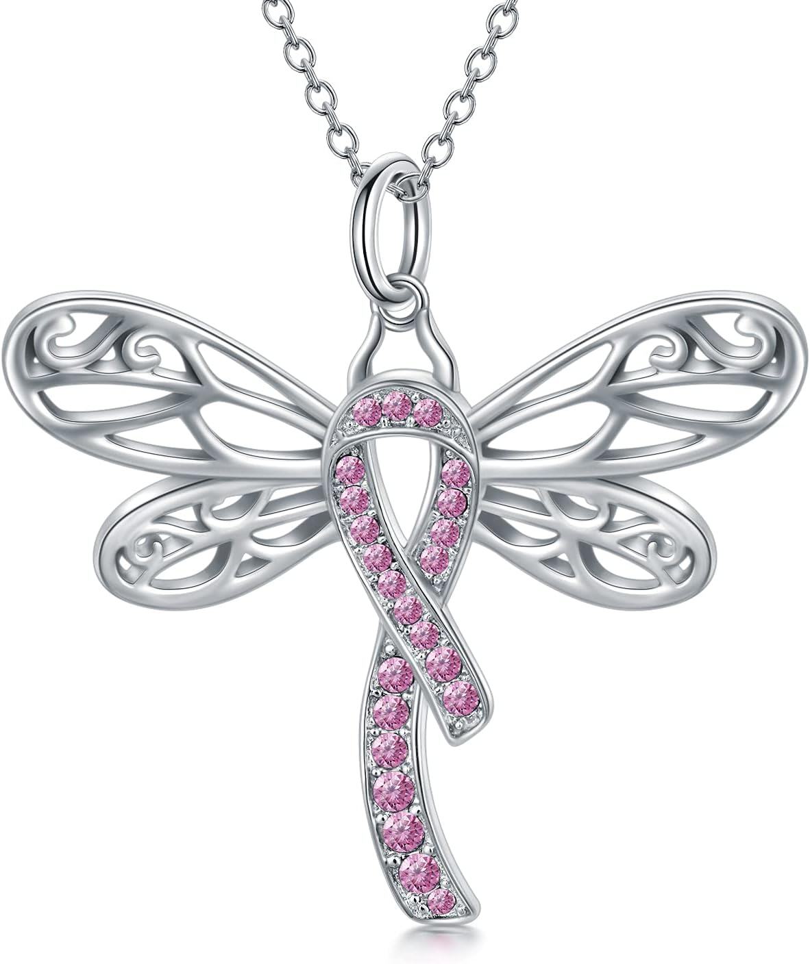  Silver Stone Cancer Survivor Necklace Women s Awareness Gift -0-0