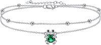 wholesale Sterling Silver Sunflower Cute Animal Anklet Fashion Jewelry Gift for Women-05-May Emerald Birthstone