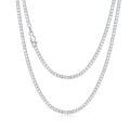 wholesale 925 Sterling Silver Green Cubic Zirconia Tennis Chain Necklace For Women-0-7
