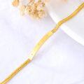 wholesale 18K Gold Snake Chain ID Bar Charm Bracelet for Women Anniversary Gift-0-2