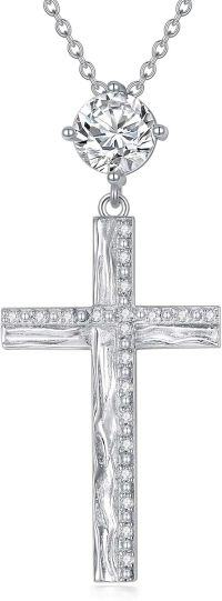 wholesale 925 Sterling Silver Moissanite Necklace - Nickel-Free, Lead-Free, Hypoallergenic, High Polish, Durable Sparkling Gemstone Jewelry for Women-Style 1