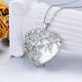 TOUPOP Sterling Silver & Stone Initial Letter Pendant Necklace-0-5