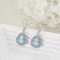 wholesale 925 Sterling Silver Larimar Teardrop Leverback Dangle Earrings for Women-0-2