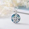 wholesale 925 Sterling Silver Blue Crystal Compass Pendant Necklace for Women Nature Lovers Gifts-0-3