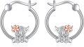 wholesale 925 Sterling Silver Hypoallergenic Unicorn & Flower Huggie Hoop Earrings for Girls and Women-0-0