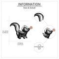 wholesale 925 Sterling Silver Elegant Skunk Earrings-0-3