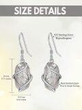 wholesale  925 Sterling Silver Black Rutilated Quartz Drop Dangle Earrings for Women Hypoallergenic-0-5