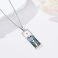 wholesale 925 Sterling Silver Mountain Tree Design with Turquoise and Mustard Seed Inlay Pendant Necklace for Women-0-2