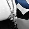 wholesale 925 Sterling Silver Ankh Eye of Horus Pendant with 24 Wheat Chain-0-4