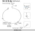 wholesale TOUPOP Sterling Silver Butterfly Bracelet Anklet Created Opal Butterfly Jewelry Gifts For Women Birthday Christmas Day Gifts -0-3