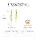 wholesale 925 Sterling Silver Plated Gold Threader Earrings for Women - Long Chain Hypoallergenic Tassel Earrings Fashion Jewelry-0-4