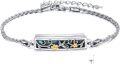 wholesale 925 Sterling Silver Abalone Shell Memorial Urn Bracelet with Gold Flowers and Dove Charm for Ashes Keepsake Jewelry-0-0