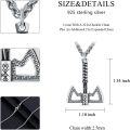 wholesale 925 Sterling Silver Double Axe Pendant Necklace  for Men - Norse Viking Jewelry-0-2