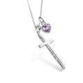 wholesale 925 Sterling Silver Cross Pendant With Blue Opal And Philippians Inscription-0-31