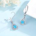 wholesale 925 Sterling Silver Opal Drop Earrings Wholesale With Cubic Zirconia-0-1