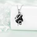wholesale Sterling Silver Sword Necklace with Snake Pendant Viking Amulet Jewelry for Men Women-0-2