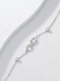 wholesale 925 Sterling Silver Infinity Heart Ankle Bracelet with Cubic Zirconia - Mothers Day Gifts for Wife/Mom-0-4