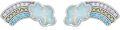 wholesale 925 Sterling Silver Opal Cloud & Rainbow Stud Earrings for Women Girls  36x14mm-0-0