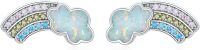 wholesale 925 Sterling Silver Opal Cloud & Rainbow Stud Earrings for Women Girls  36x14mm-Rainbow